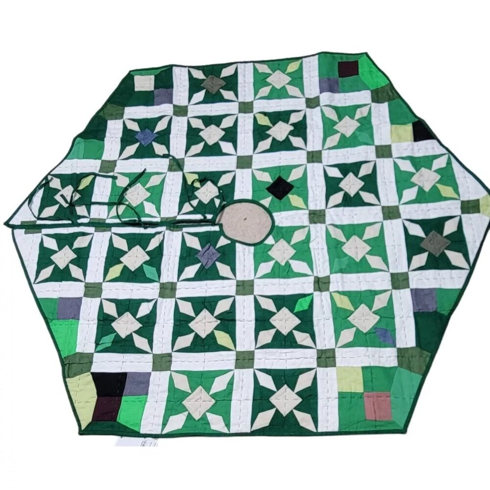 New Thomas Street Studio patchwork linen Tree Skirt